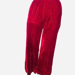 TRUE VINTAGE RED VELVET‎ PANTS